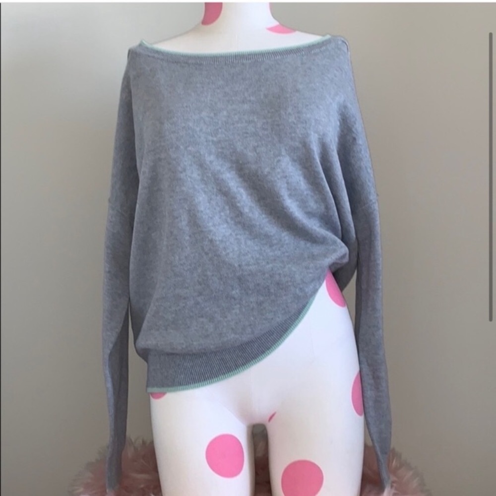 Victoria’s Secret Gray Off-Shoulder Sweater